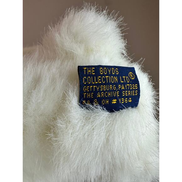 Boyds Bear Collection White Bunny Vintage 90s Rabbit Poseable 8" Easter Plush - Picture 5 of 6